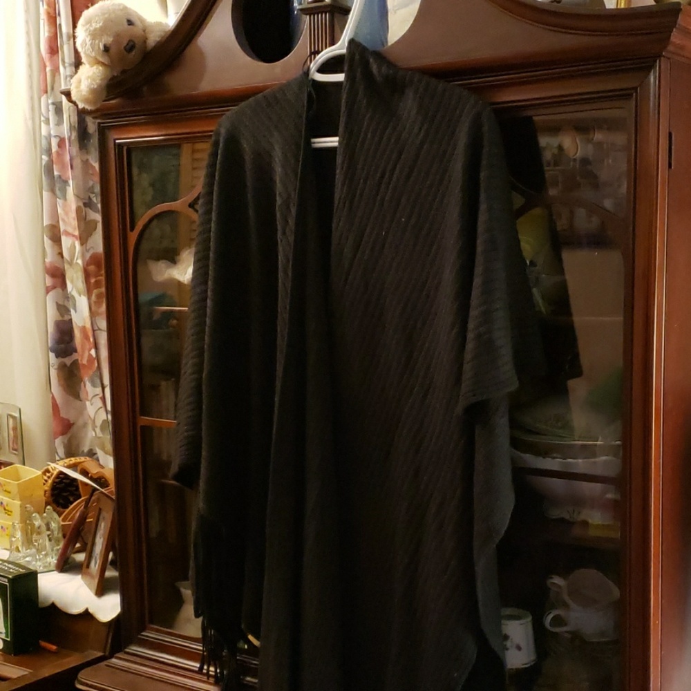 Black sweater wrap